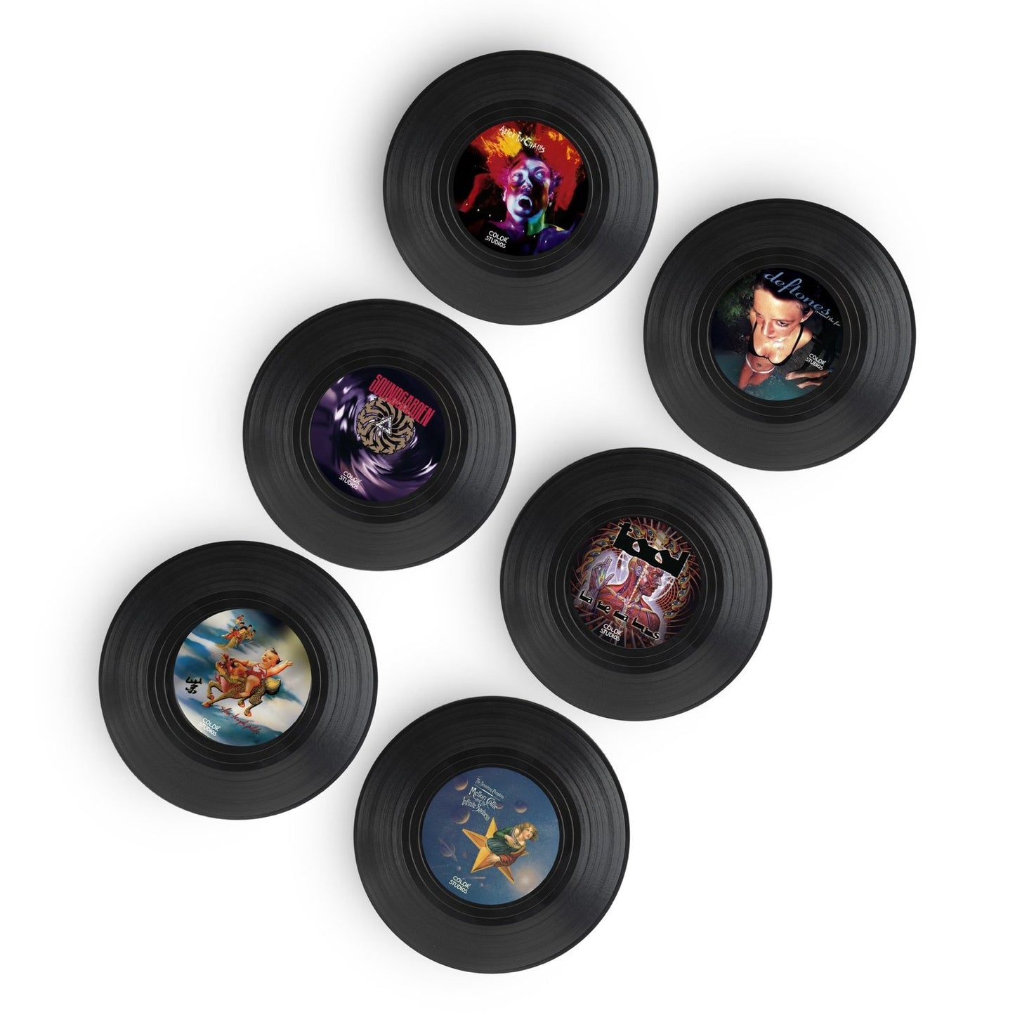 Posavasos Vinilos Dark Alternative - Set de 6
