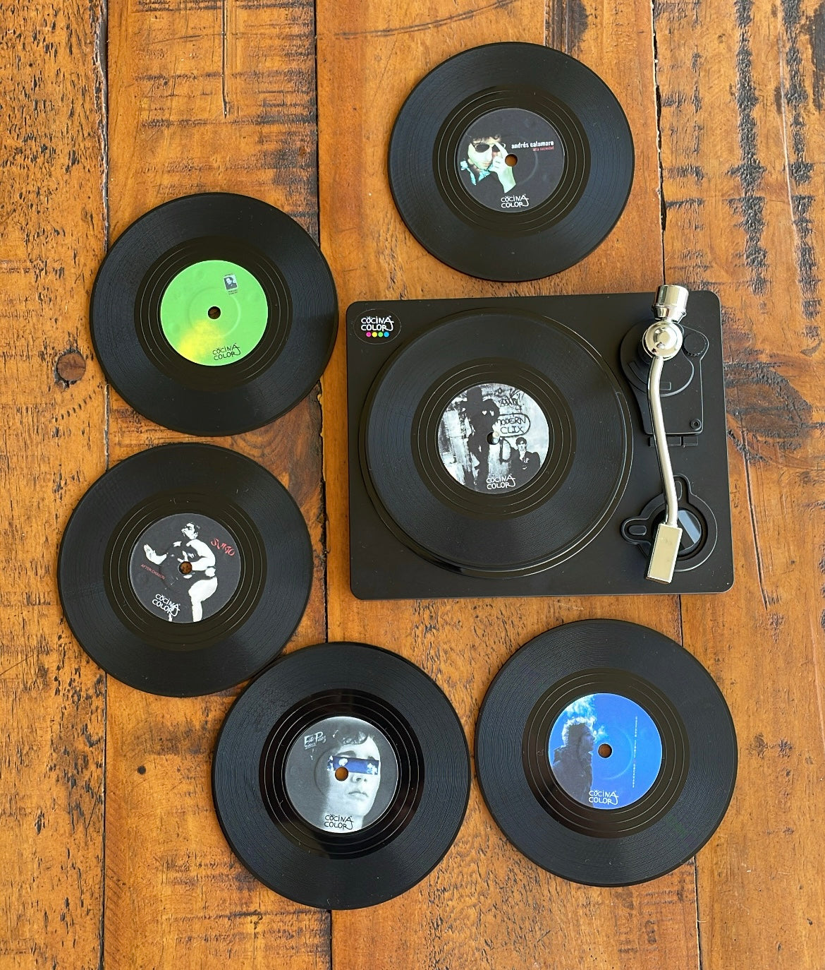 Posavasos Vinilos Rock y Clásicos Argentinos - Set de 6