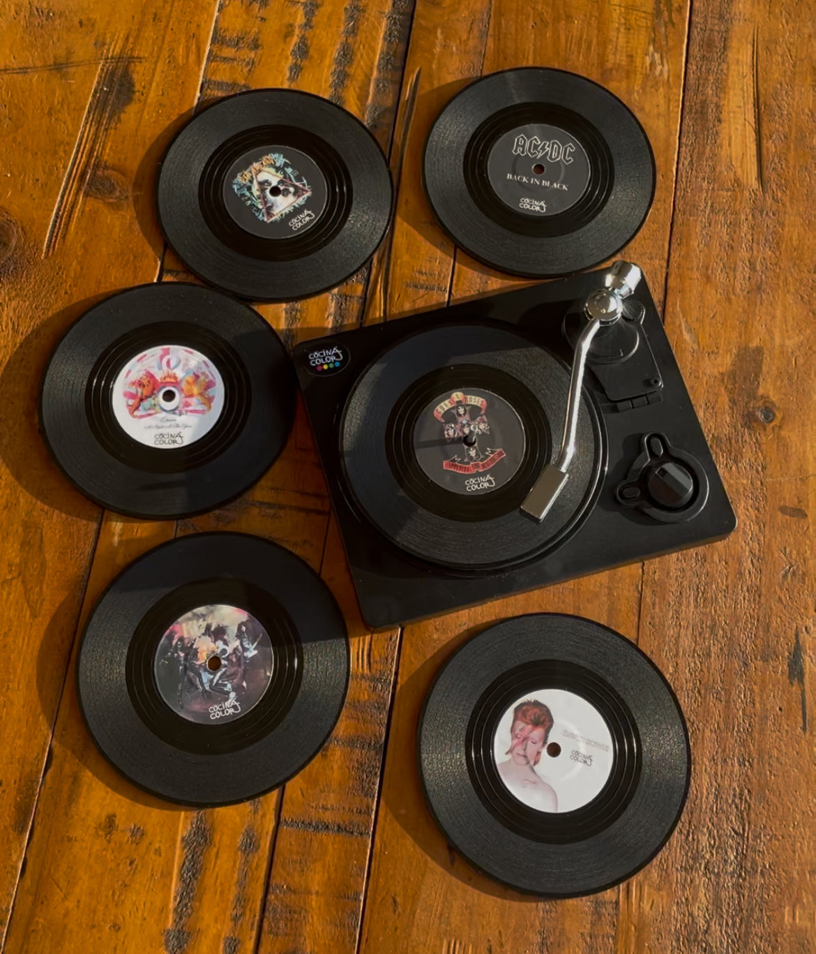 Posavasos Vinilos Classic Rock II - Set de 6