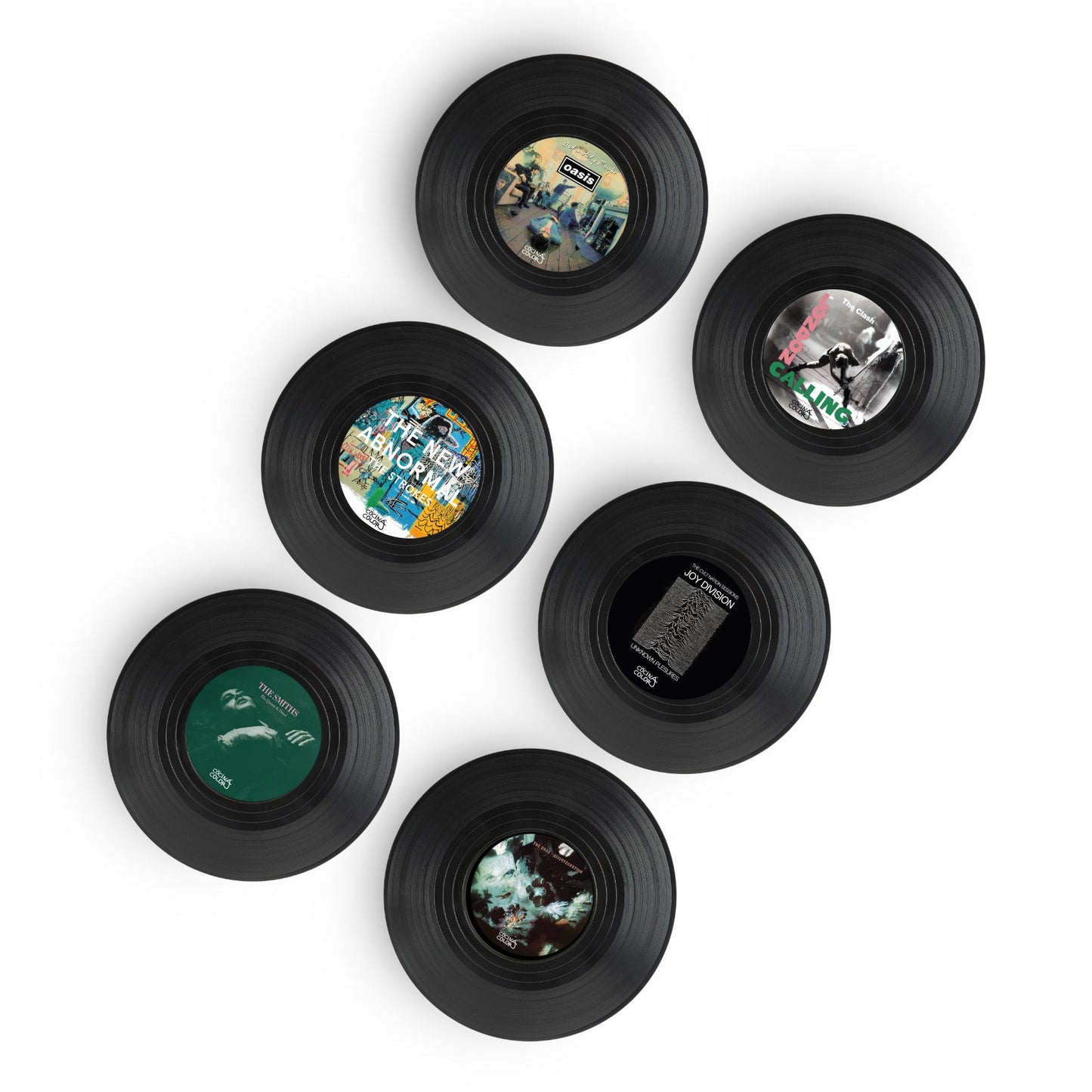 Posavasos Vinilos Alternative Rock - Set de 6