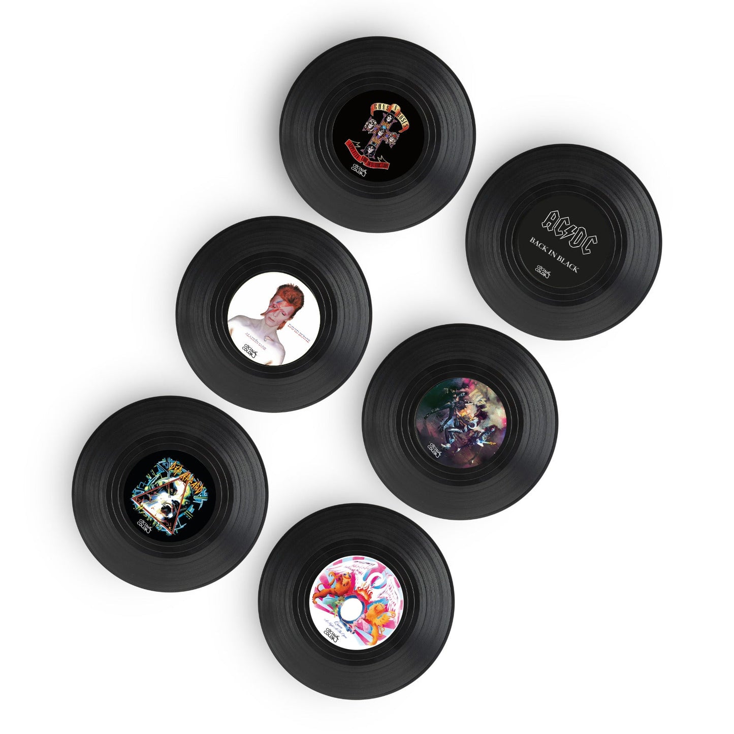 Posavasos Vinilos Classic Rock II - Set de 6