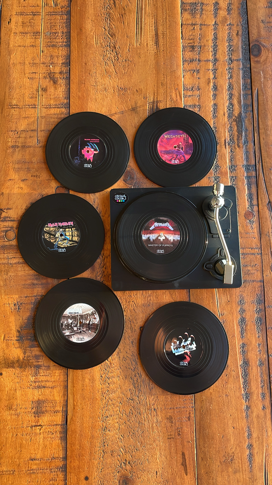 Posavasos Vinilos Metal - Set de 6