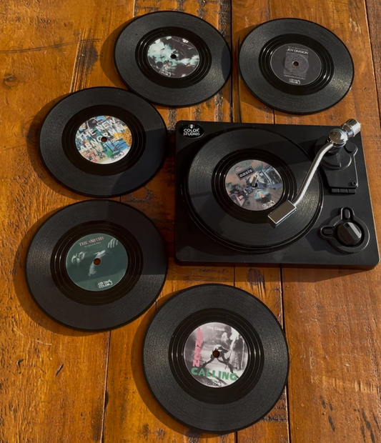 Posavasos Vinilos Alternative Rock - Set de 6