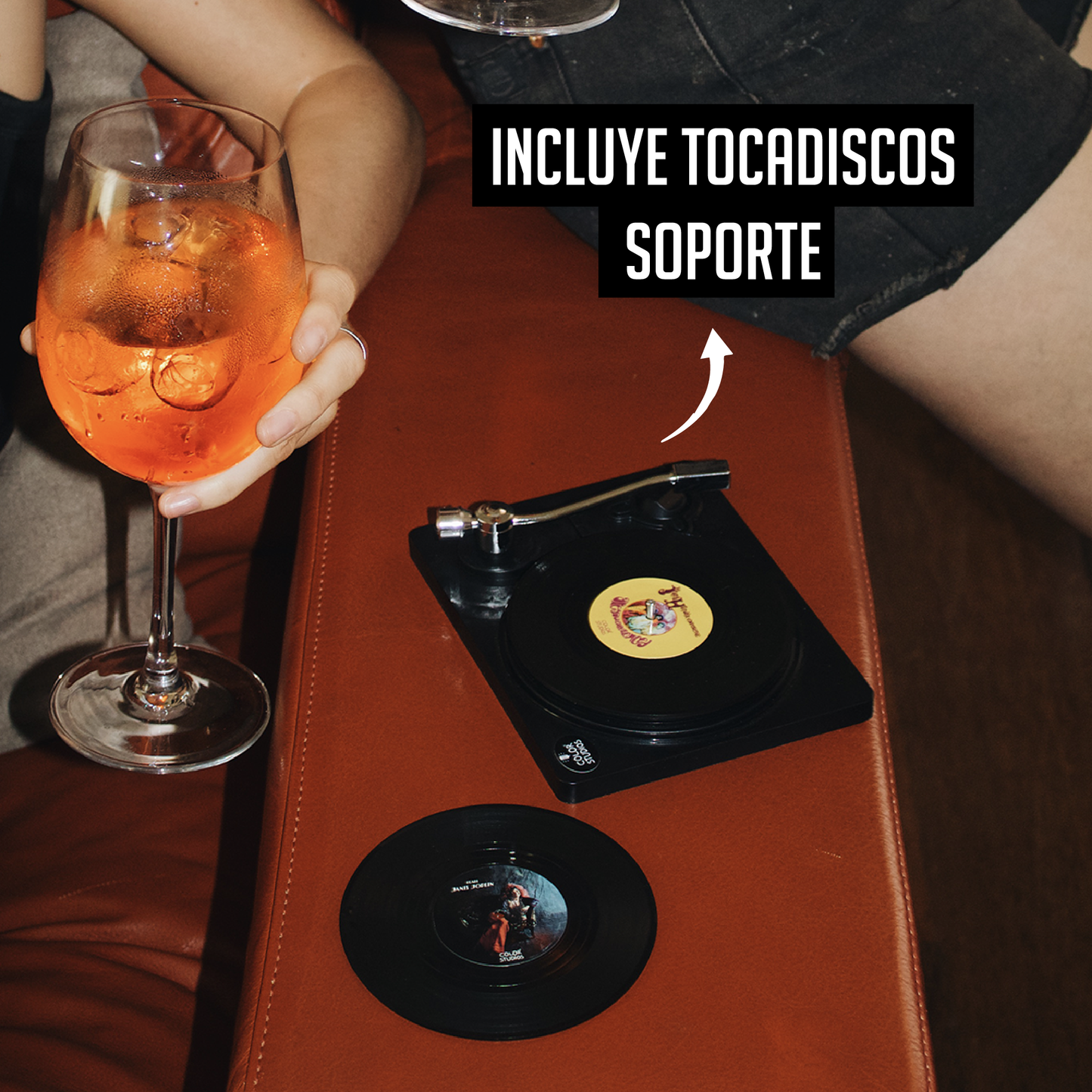 Posavasos Vinilos Rock 60s 70s- Set de 6