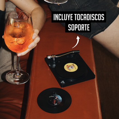 Posavasos Vinilos Rock 60s 70s- Set de 6