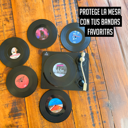 Posavasos Vinilos Rock III - Set de 6