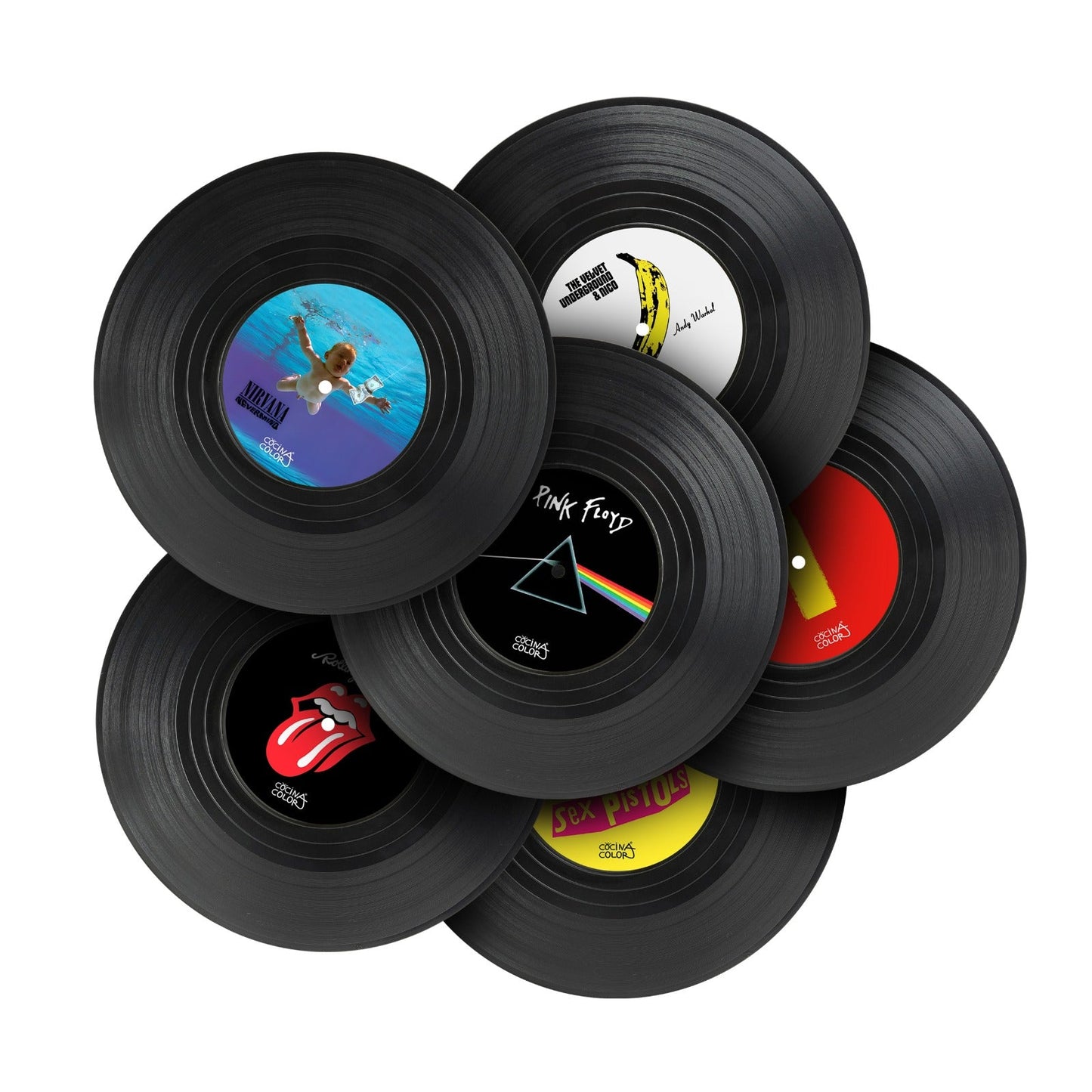 Posavasos Vinilos Classic Rock I - Set de 6