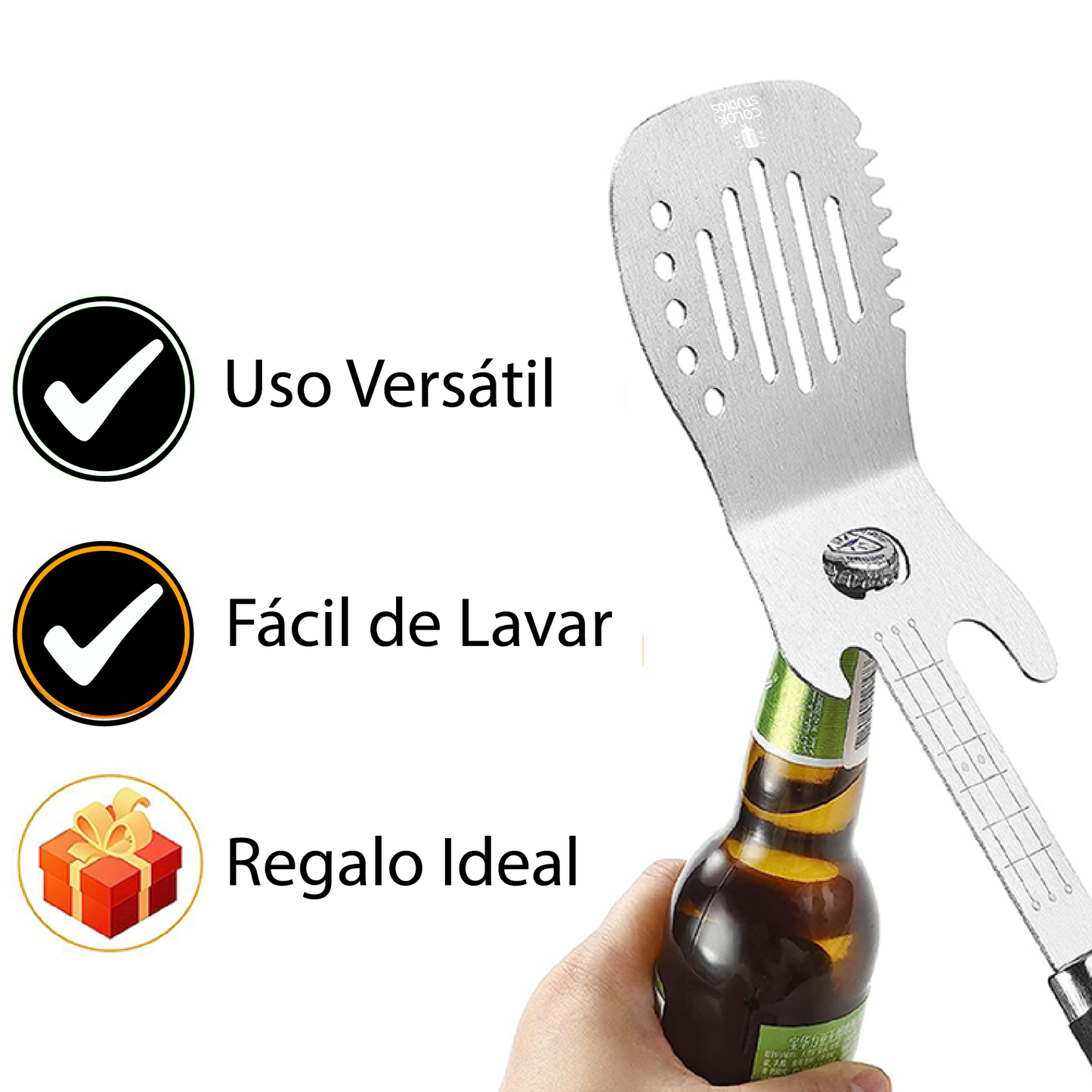 Set Parrillero con Forma de Guitarra + Funda