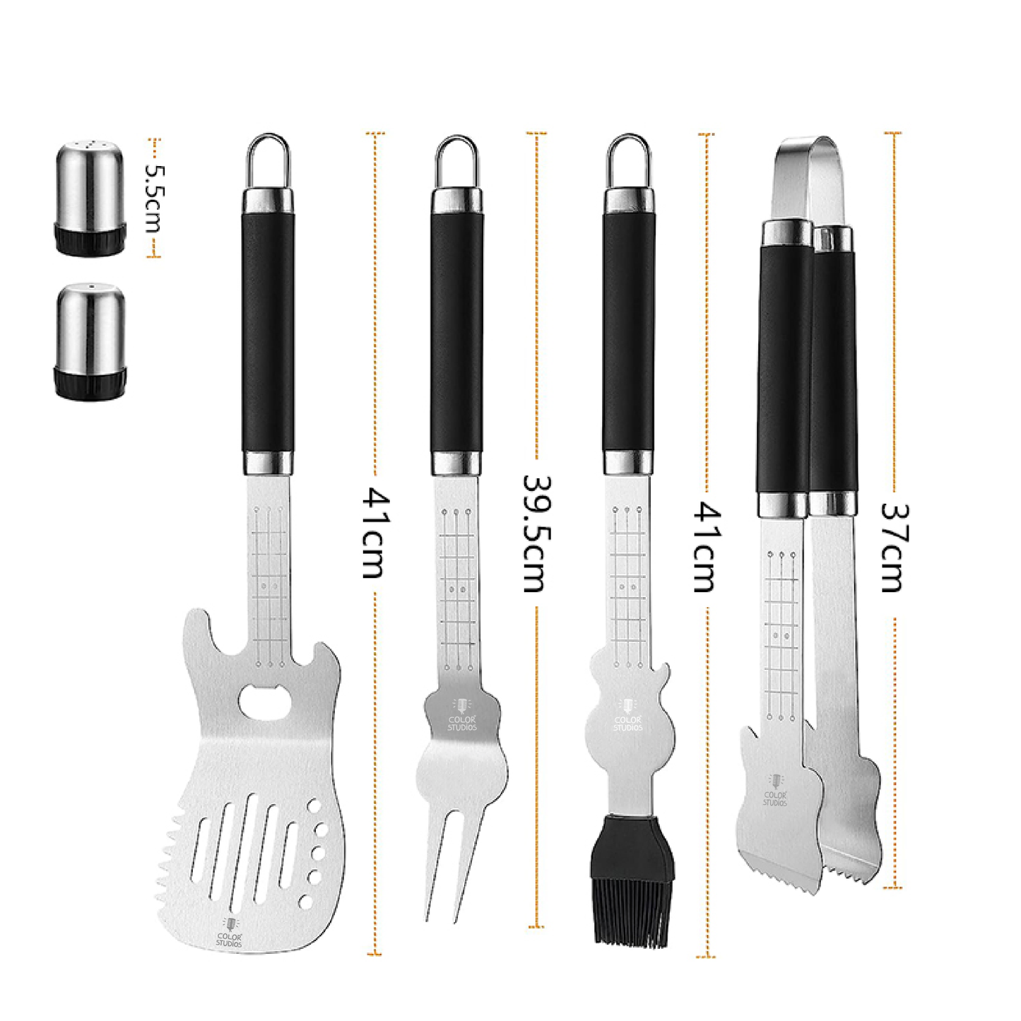 Set Parrillero con Forma de Guitarra + Funda