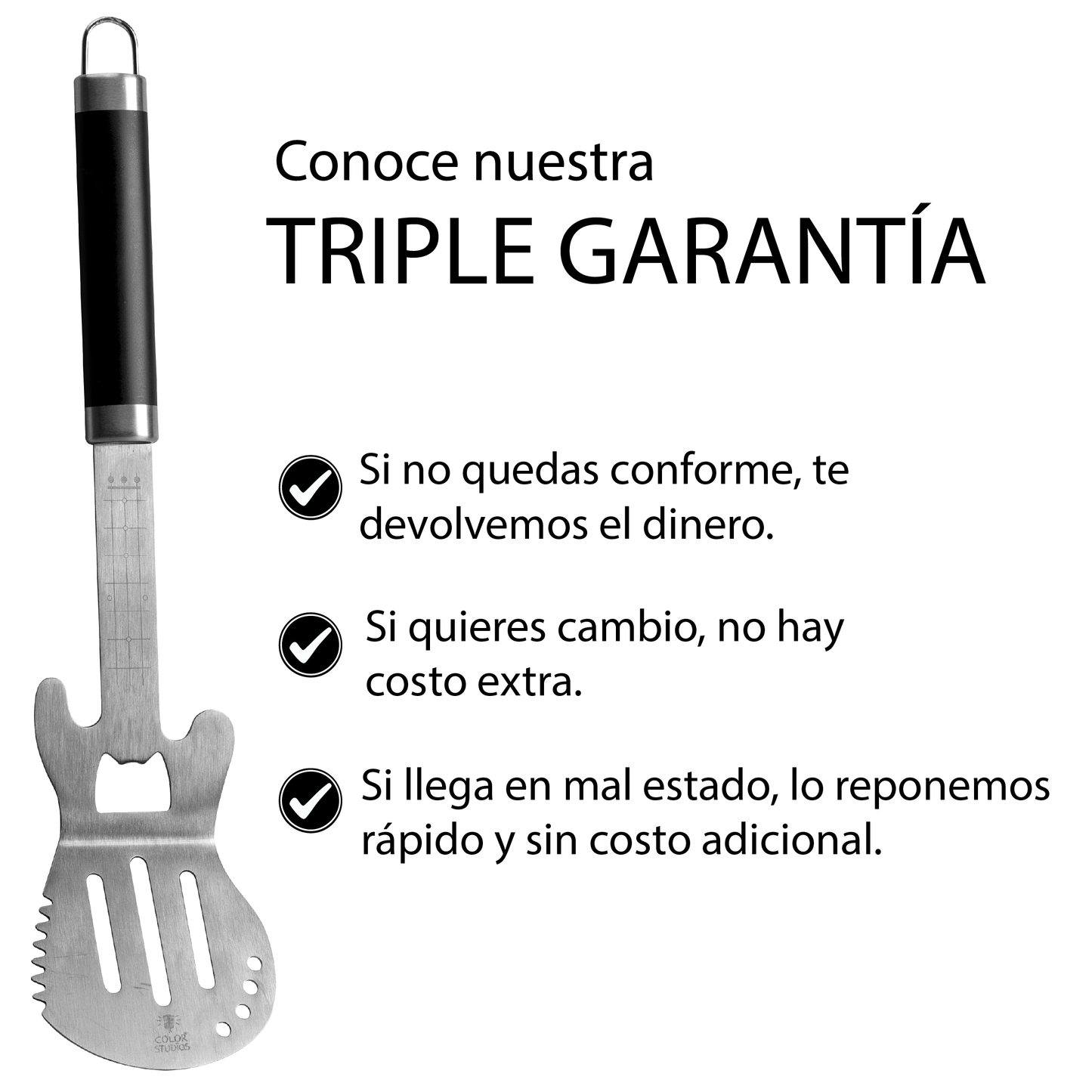 Set Parrillero con Forma de Guitarra + Funda