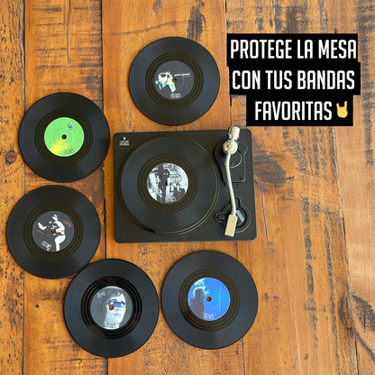 Posavasos Vinilos Rock y Clásicos Argentinos - Set de 6