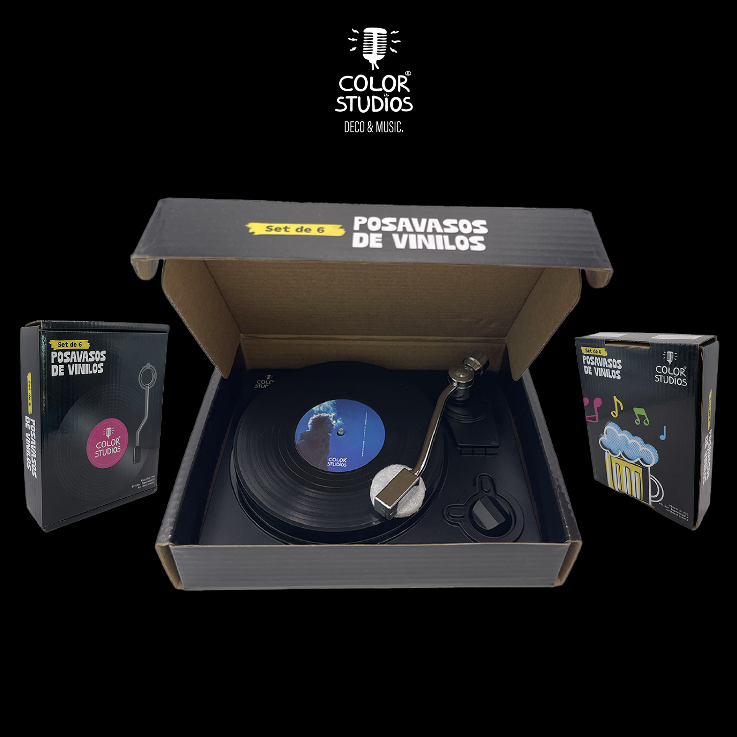 Posavasos Vinilos Rock y Clásicos Argentinos - Set de 6