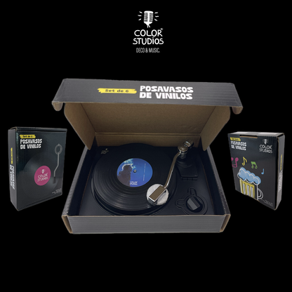 Posavasos Vinilos Rock y Clásicos Argentinos - Set de 6