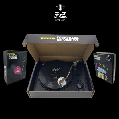 Posavasos Vinilos Classic Rock II - Set de 6