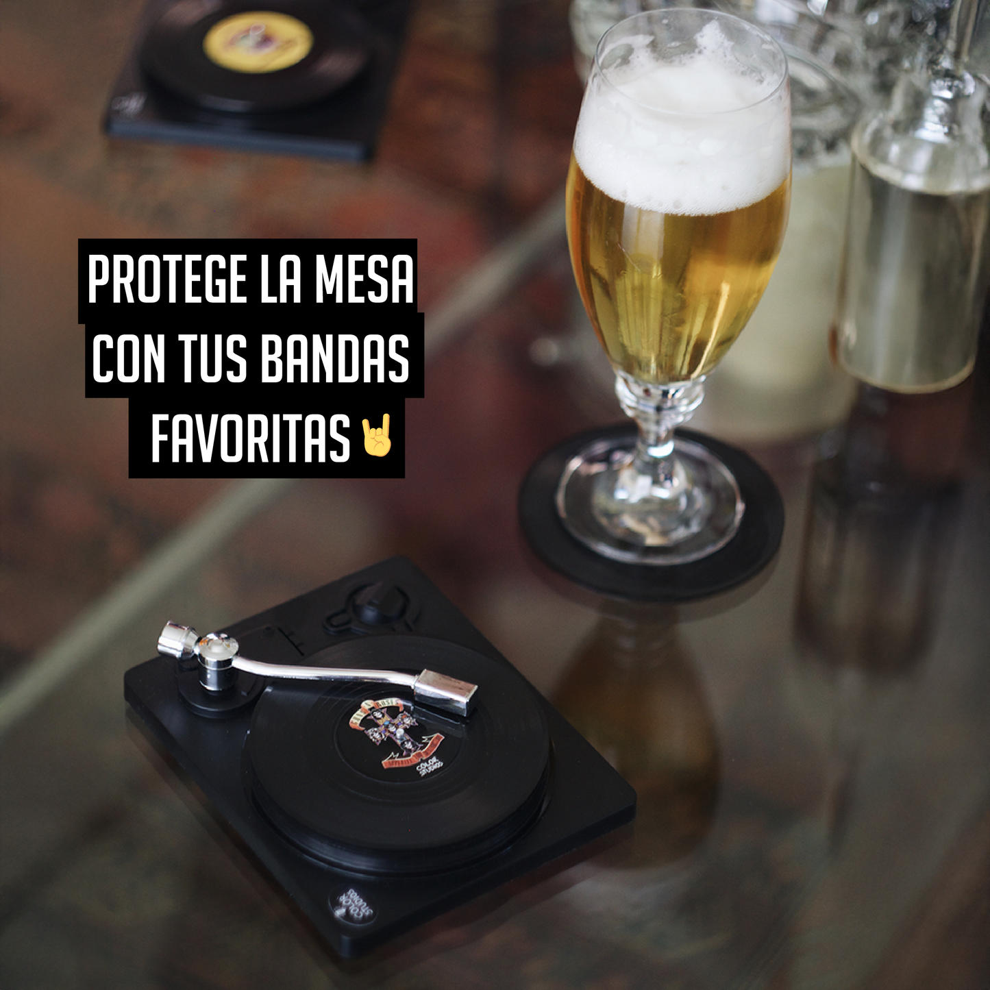 Posavasos Vinilos Classic Rock II - Set de 6
