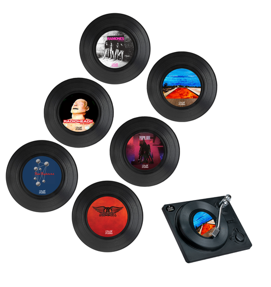 Posavasos Vinilos Rock III - Set de 6