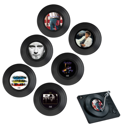 Posavasos Vinilos Hits 80´s - Set de 6